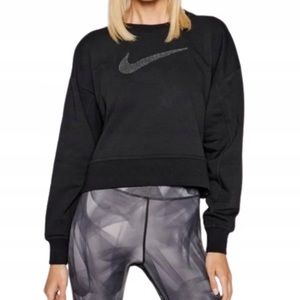 Nike Black Cropped Sweatshirt